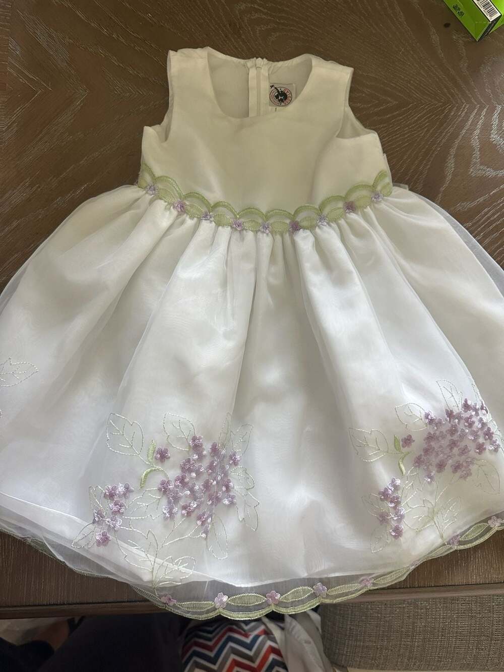 Good Lad Girls White Floral Embroidered Dress 2T Wedding Easter Church